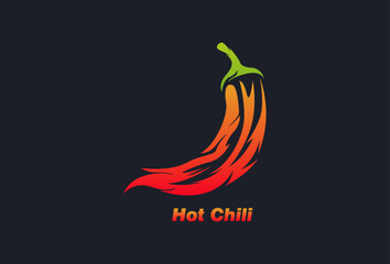 creative hot chili logo concept design template vector, farm food organic logo design template
