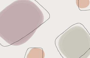 Seamless patterns background of colorful geometric shapes with lines, minimalist style.