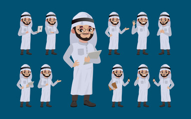 Set of people with different poses