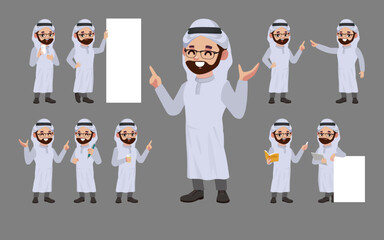 Fototapeta premium Set of people with different poses