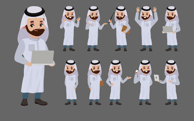 Set of people with different poses