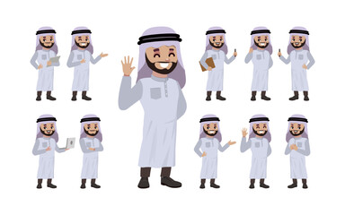 Set of people with different poses