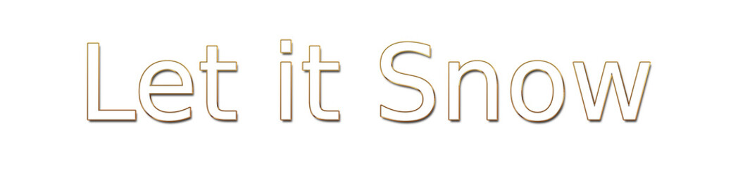 Obraz premium let it show golden typography banner on transparent background