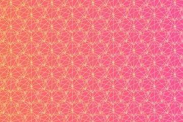 Pattern with geometric elements in pink gold tones gradient abstract background Vector for design