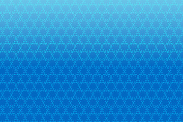 Fototapeta na wymiar Pattern with floral geometric elements in blue tones, gradient. Vector abstract background for design.