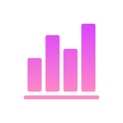 bar chart flat gradient icon