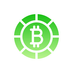 bitcoin flat gradient icon