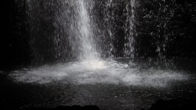 View of the waterfall in Natural Bridge, Springbrook National Park, Gold Coast Hinterland, Australia