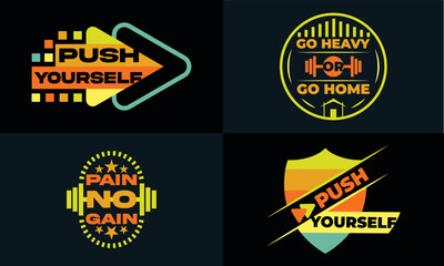 best retro typography t shirt design for gym and fitness lover's inspiration.