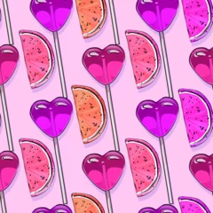 Foto op Plexiglas seamless vector pattern with macaron cookies. Sweets, snacks, cafe © Alaska_artworks