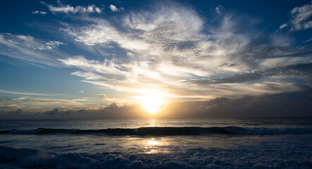 Shining sun and wide sky