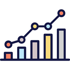 Analytics, bar graph  Vector Icon which can easily modify or edit

