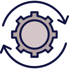 Chain, cog chain  Vector Icon which can easily modify or edit

