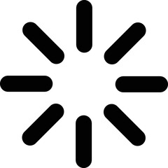 通信中であることをイメージした黒の線画アイコン