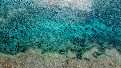 Beautiful green sea from the sky