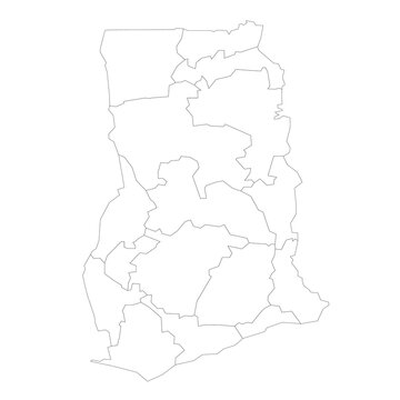 recommend clip art: Ghana political map of administrative divisions