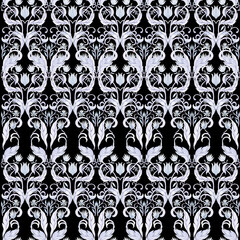 Watercolor  vintage abstract  floral seamless pattern texture. Arab tiles.