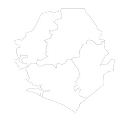 Fototapeta premium Sierra Leone political map of administrative divisions