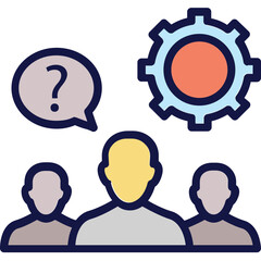 Cogwheel, decision management Vector Icon which can easily modify or edit
