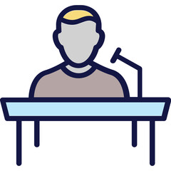 Announcer, commentator Vector Icon which can easily modify or edit

