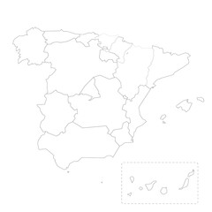 Spain political map of administrative divisions