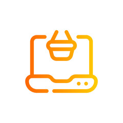 shopping basket gradient icon