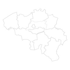 Fototapeta na wymiar Belgium political map of administrative divisions