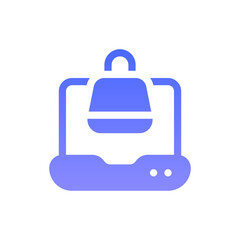 online store flat gradient icon