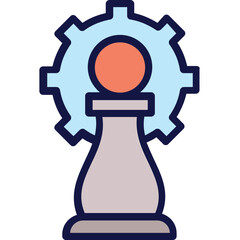 Chess, chess paws Vector Icon

