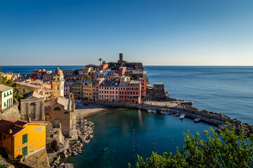 View of Vernazza, Cinque Terre, Tuscany, Italy