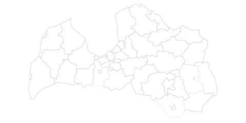 Latvia political map of administrative divisions