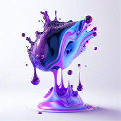 Liquid splash Ai Generative abstract Shape