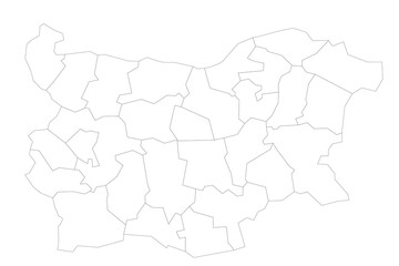 Bulgaria political map of administrative divisions