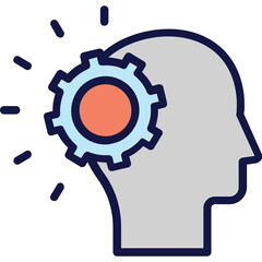 Cog, head Vector Icon
