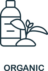 Organic icon. Monochrome simple Sustainability icon for templates, web design and infographics