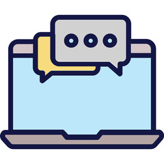 Chat bubble, chatting Vector Icon
