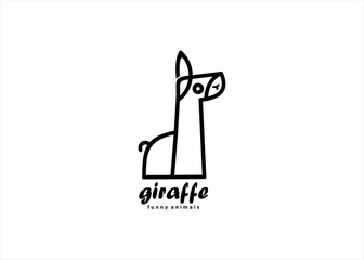 giraffe animal logo donkey