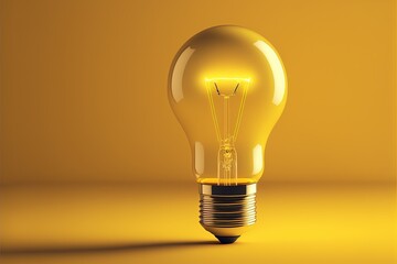 Digital illustration about light bulb.
Generative AI.