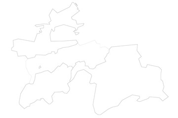 Obraz premium Tajikistan political map of administrative divisions