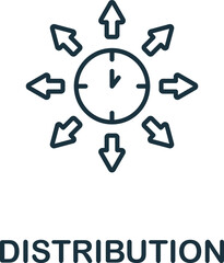 Distribution Icon icon. Monochrome simple Time Management icon for templates, web design and infographics