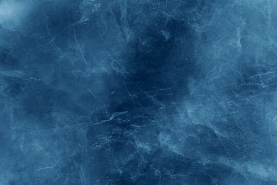ice winter background, dark hole, cracks grunge texture blue wallpaper, horror scary haunted concept 