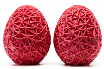 3d printed egg, easter object, voronoi polygonal style decoration