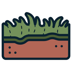 grass on soil illustration