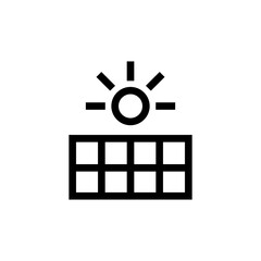 simple solar energy panel icon vector isolated illustration 