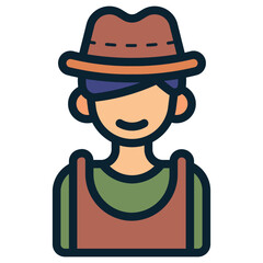 male gardener illustration