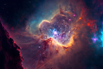 Fototapeta na wymiar Cosmic Nebula Wallpapers