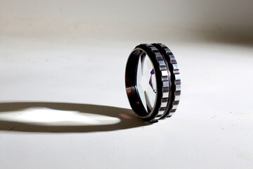 the effect of passing a beam of light through a filter