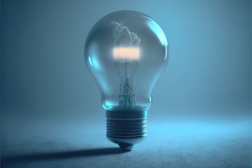 Digital illustration about light bulb.
Generative AI.