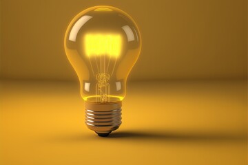 Digital illustration about light bulb.
Generative AI.
