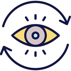 Formation of vision, observation Vector Icon
